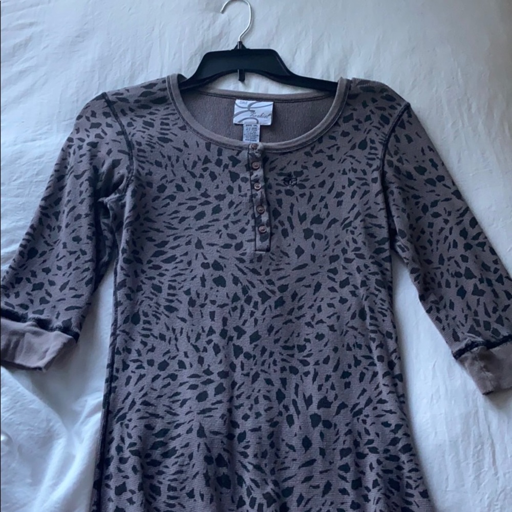 Patterned Long Sleeve Top